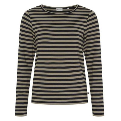 тениска,дамски,тениски,redgreen,fie,long,sleeve,t,shirt,brown,(dark,sand,stripe)