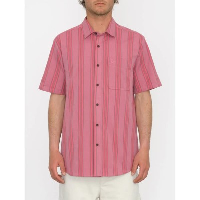 риза,с,къс,ръкав,мъжки,ризи,volcom,newbar,stripe,short,sleeve,shirt,pink