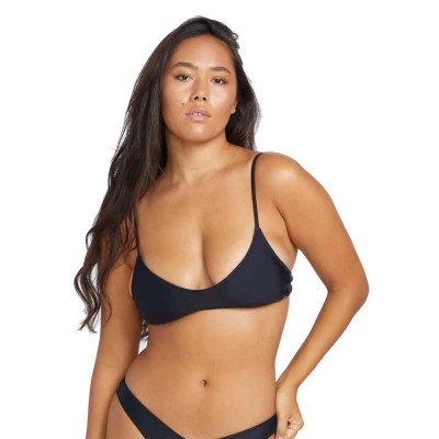 дамски,бански,костюми,volcom,simply,solid,bikini,top,black,(black)