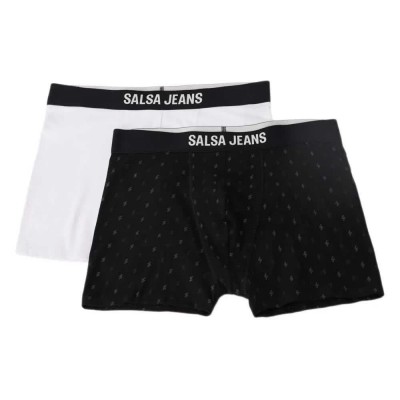 боксерки,мъжко,бельо,salsa,jeans,21007882,boxers,2,units,white,(white,black)
