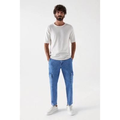 дънки,мъжки,панталони,salsa,jeans,light,cargo,pants,blue