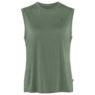 тениска,дамски,тениски,fjällräven,abisko,wool,sleeveless,t,shirt,patina,green,(green)