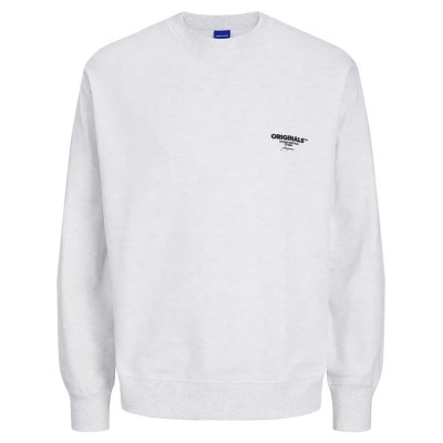 блуза,мъжки,пуловери,jack,&,jones,bora,branding,sweatshirt,detail,melange,bright,white,(white)