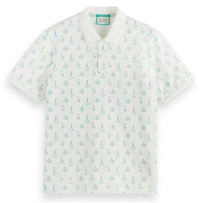 мъжки,блузи,с,яка,scotch,&,soda,175555,short,sleeve,polo,white