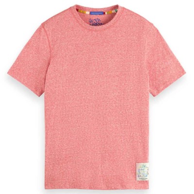 тениска,мъжки,тениски,scotch,&,soda,175562,short,sleeve,t,shirt,lobster,melange,(pink)