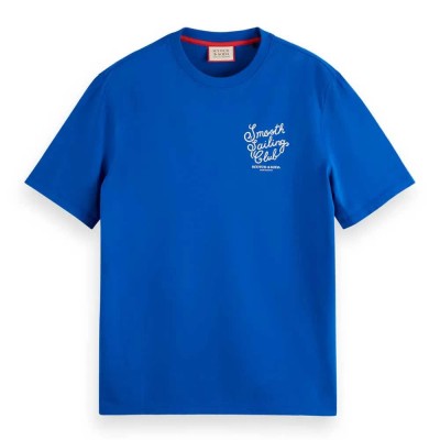 тениска,мъжки,тениски,scotch,&,soda,175564,short,sleeve,t,shirt,blue,(boat,blue)