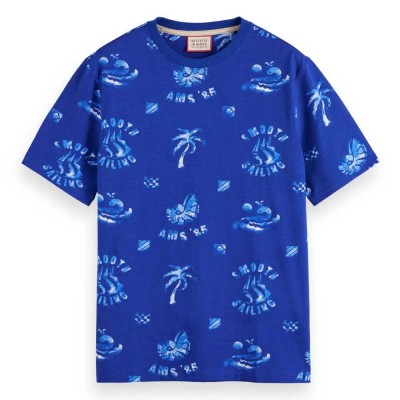 тениска,мъжки,тениски,scotch,&,soda,175567,short,sleeve,t,shirt,blue