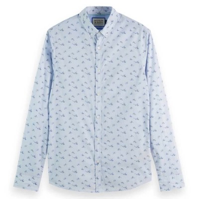 риза,с,дълъг,ръкав,мъжки,ризи,scotch,&,soda,allover,print,long,sleeve,shirt,blue