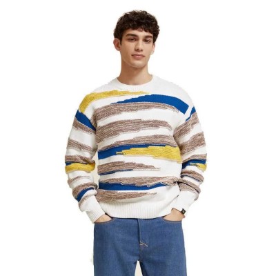 блуза,мъжки,пуловери,scotch,&,soda,landscape,sweater,beige,(swan)