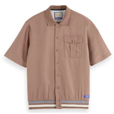 риза,с,къс,ръкав,мъжки,ризи,scotch,&,soda,tencel,short,sleeve,shirt,beige