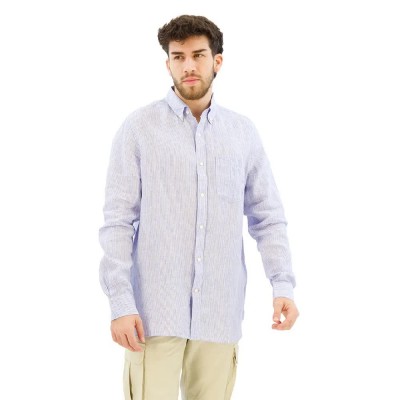 риза,с,дълъг,ръкав,мъжки,ризи,ecoalf,adan,long,sleeve,shirt,purple,(off,white,blue,stripe)