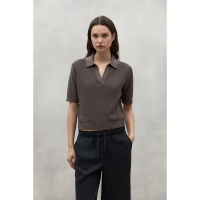 блуза,дамски,пуловери,дамски,плетени,дрехи,ecoalf,adelfa,sweater,brown,(dark,grey)