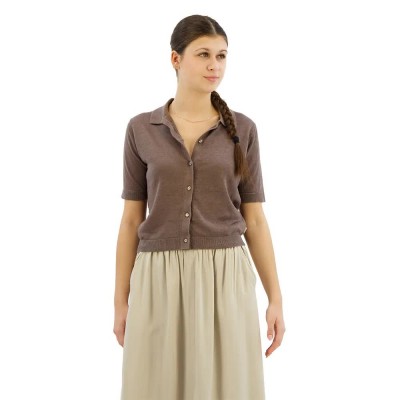 блуза,дамски,пуловери,дамски,плетени,дрехи,ecoalf,juniper,short,sleeve,sweater,grey