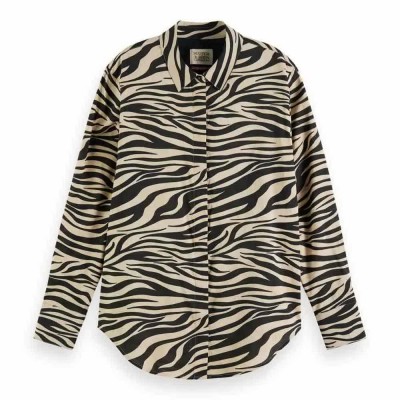 риза,с,дълъг,ръкав,дамски,блузи,дамски,ризи,scotch,&,soda,176324,long,sleeve,shirt,brown