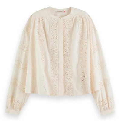 дамски,блузи,дамски,ризи,scotch,&,soda,anglaise,long,sleeve,blouse,soft,ice,(beige)