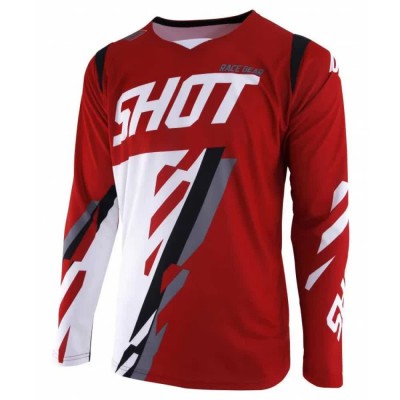 блуза,с,дълъг,ръкав,мъжки,тениски,дамски,тениски,shot,score,long,sleeve,jersey,red,(red,white)