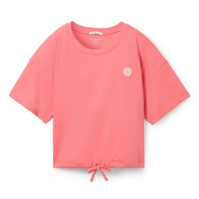 тениска,детски,тениски,tom,tailor,cropped,badge,short,sleeve,t,shirt,pink,(dull,pink)