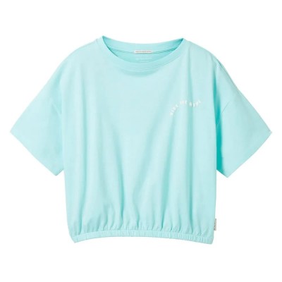 тениска,детски,тениски,tom,tailor,cropped,printed,short,sleeve,t,shirt,blue,(soft,blue,lagoon)