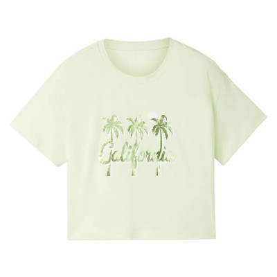 тениска,детски,тениски,tom,tailor,cropped,printed,short,sleeve,t,shirt,soft,garden,green,(green)