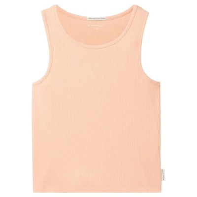 тениска,детски,тениски,tom,tailor,cropped,rib,sleeveless,t,shirt,orange,(sunny,peach)