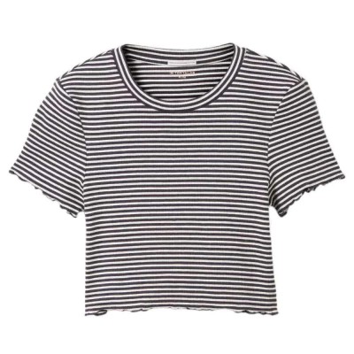 тениска,детски,тениски,tom,tailor,cropped,striped,rib,short,sleeve,t,shirt,multicolor,(navy,white,fine,stripe)