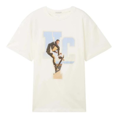 тениска,детски,тениски,tom,tailor,oversize,printed,1040275,short,sleeve,t,shirt,wool,white,(beige)