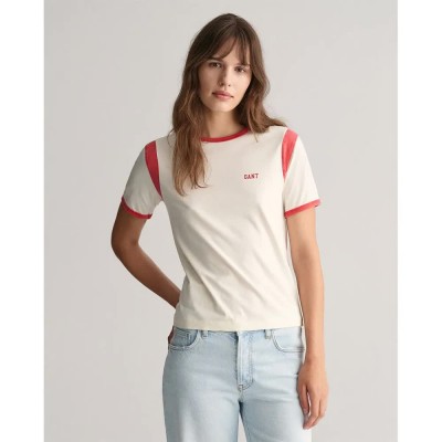 тениска,дамски,тениски,gant,ringer,short,sleeve,t,shirt,beige
