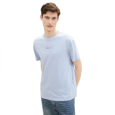 тениска,мъжки,тениски,tom,tailor,relaxed,printed,short,sleeve,t,shirt,brunnera,blue,(blue)