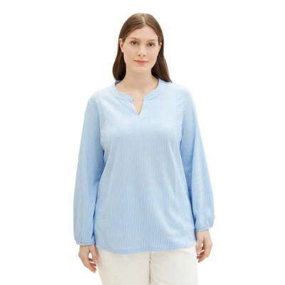 дамски,блузи,tom,tailor,vertical,stripe,plus,long,sleeve,blouse,blue,(blue,white,thin,stripe)