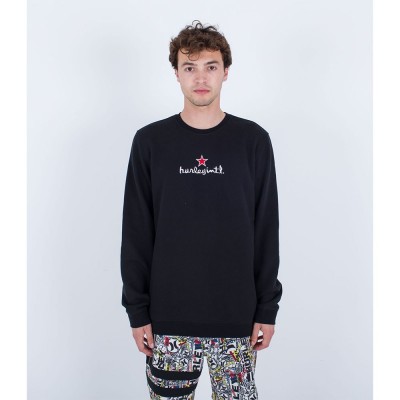 блуза,мъжки,пуловери,hurley,25th,s1,sweatshirt,black
