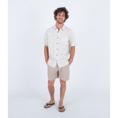 риза,с,къс,ръкав,мъжки,ризи,hurley,one,and,only,lido,stretch,ss,short,sleeve,shirt,beige
