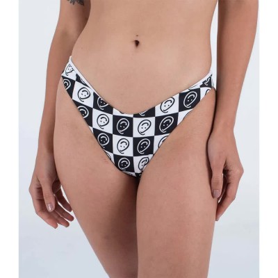 дамски,бански,костюми,hurley,smiley,check,rvsb,scoop,bikini,bottom,black,white,(multicolor)