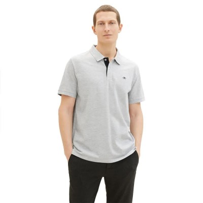 мъжки,блузи,с,яка,tom,tailor,basic,contrast,1031006,short,sleeve,polo,grey,(grey,heather,melange)