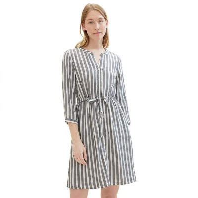 рокля,дамски,поли,и,рокли,tom,tailor,striped,dress,white,(offwhite,navy,vertical,stripe)