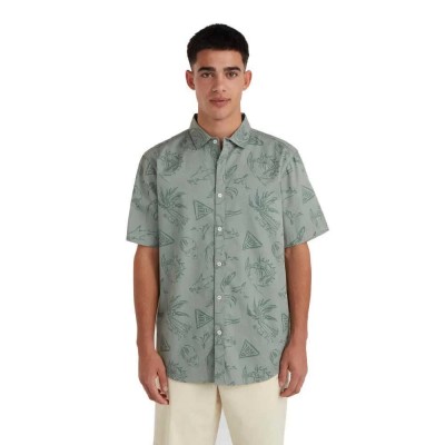 риза,с,къс,ръкав,мъжки,ризи,o´neill,mix&match,beach,short,sleeve,shirt,green,vintage,surfer,(green)