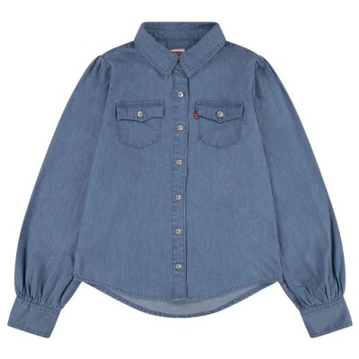 риза,с,дълъг,ръкав,детски,ризи,levi´s,®,full,western,denim,long,sleeve,shirt,blue,(clean,medium)