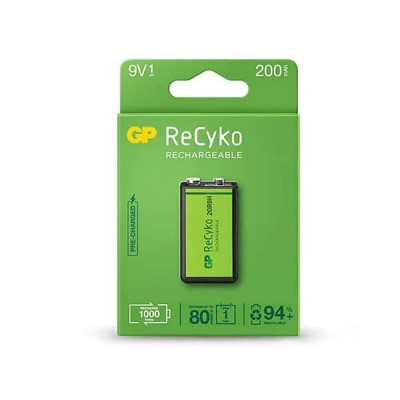 батерии,gp,batteries,recyko,200mah,9v,rechargeable,battery,multicolor