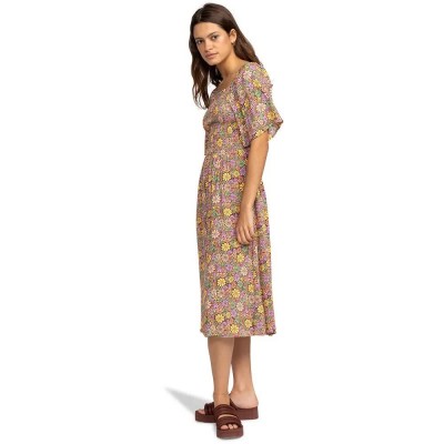 рокля,дамски,поли,и,рокли,roxy,tropical,sunshine,short,sleeve,long,dress,brown