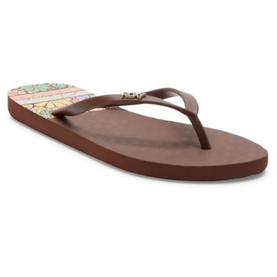 джапанки,дамски,сандали,и,чехли,roxy,viva,printed,flip,flops,brown,(golden)