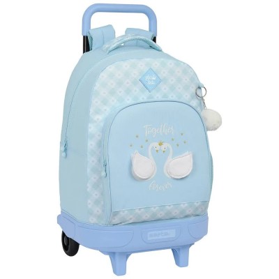 раници,safta,glowlab,swans,trolley,multicolor,(blue)