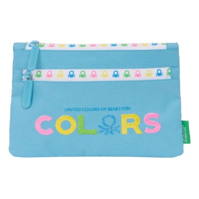 канцеларски,принадлежности,safta,great,with,2,zippers,benetton,pencil,case,multicolor,(spring)