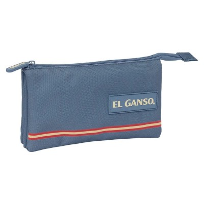 канцеларски,принадлежности,safta,triple,the,basics,goose,el,ganso,basics,pencil,case,blue