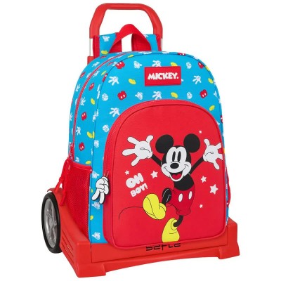 раница,раници,safta,mickey,mouse,with,trolley,evolution,fantastic,wheeled,backpack,multicolor,(red)