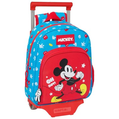 раница,раници,safta,mickey,mouse,fantastic,10l,28x10x34,cm,wheeled,backpack,red,(multicolor)