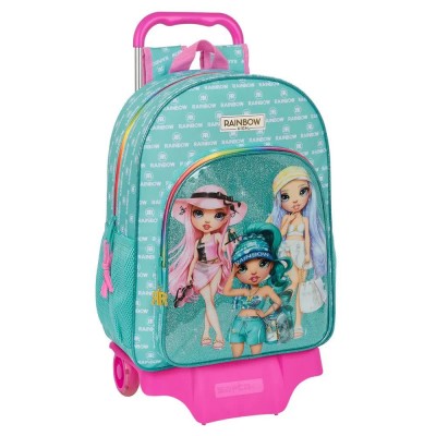 раница,раници,safta,rainbow,high,paradise,wheeled,backpack,multicolor,(green)
