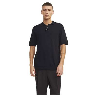 мъжки,блузи,с,яка,jack,&,jones,emil,knit,short,sleeve,polo,black,(black)