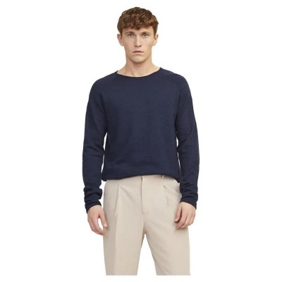 сако,мъжки,пуловери,jack,&,jones,linen,knit,sweater,navy,blazer,(blue)