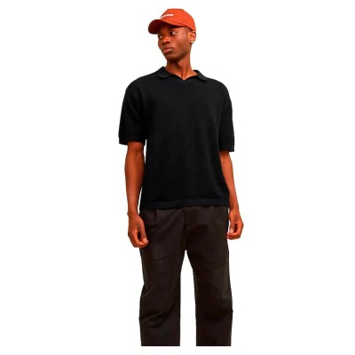 мъжки,блузи,с,яка,jack,&,jones,linen,knit,short,sleeve,polo,black,(black)