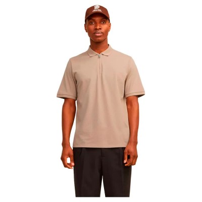 мъжки,блузи,с,яка,jack,&,jones,mac,zip,short,sleeve,polo,crockery,(beige)