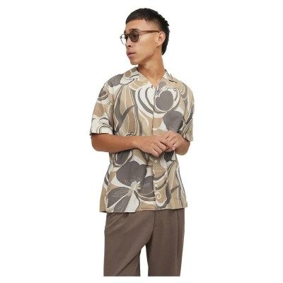 риза,с,къс,ръкав,мъжки,ризи,jack,&,jones,palma,resort,short,sleeve,shirt,travertine,fit,relaxed,fit,(brown)